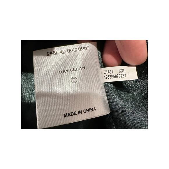 Nine West NWT Sz XXL Forest Green Wool Blend Coat Relaxed Fit Trench Pea Coat - Picture 7 of 12